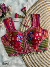 Rk Blouse Silk Kaudi Lace Mirror Work Navratri Sleeveless Blouse Wholesale Market In Surat
